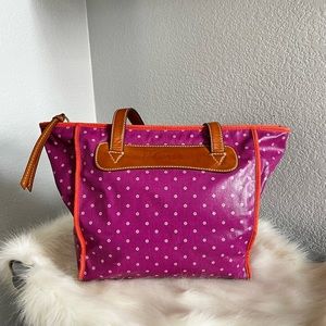 Fossil large coated canvas shoulder bag